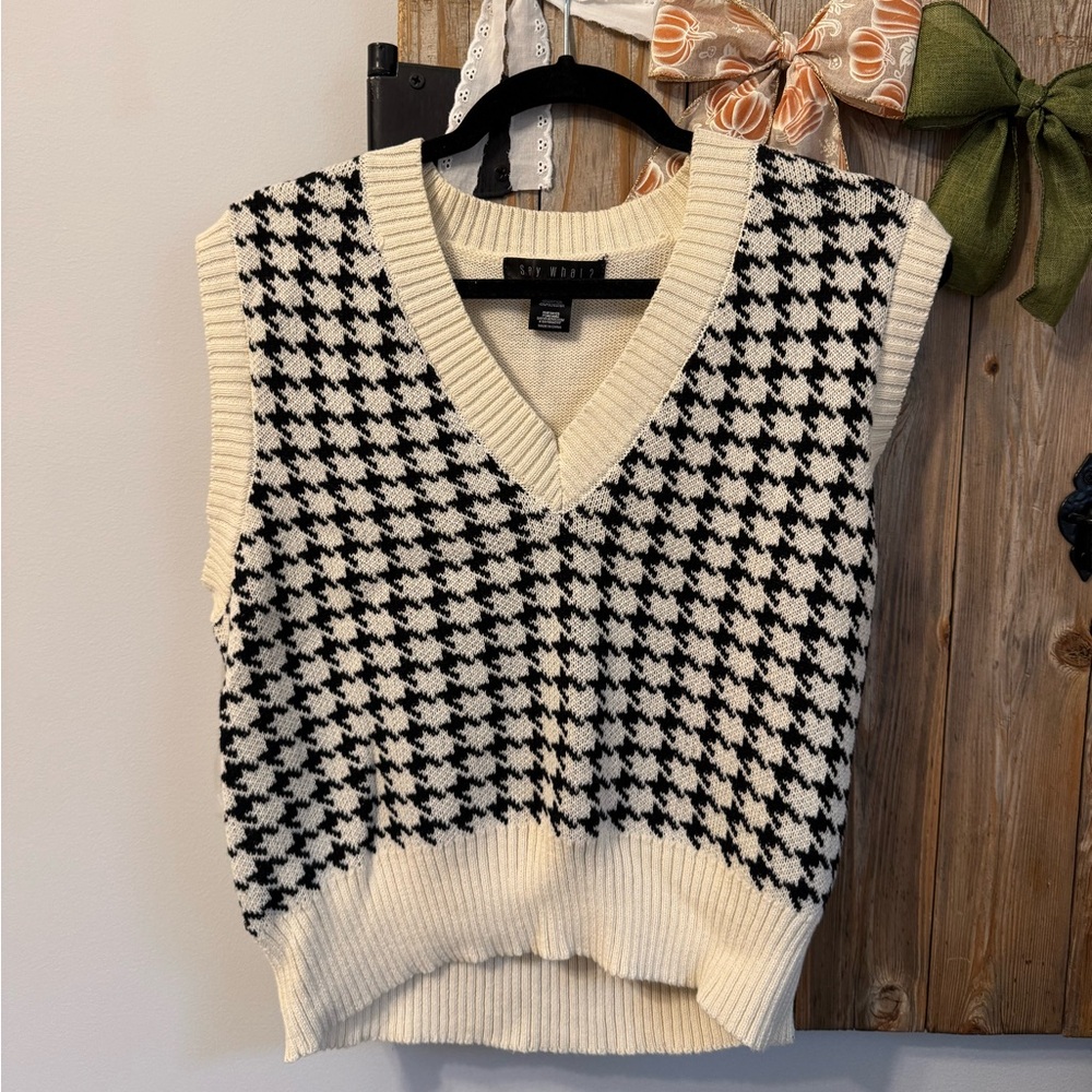 Say What? Off-White Knit Top